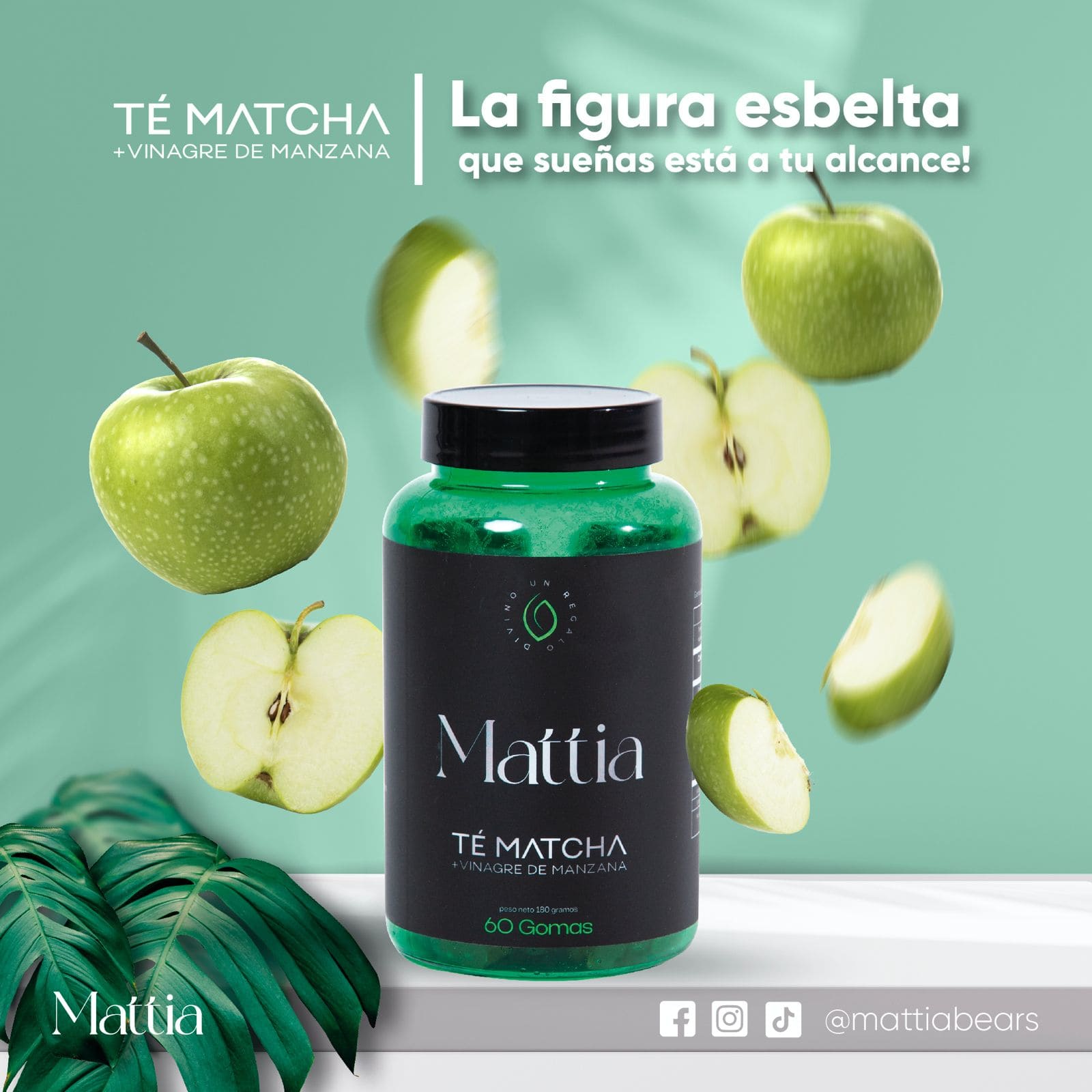 Gomitas Té Matcha + Vinagre de Manzana